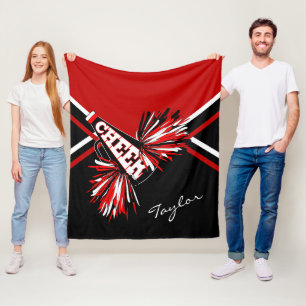 Cheer Cheerlead 📣 - Red, Black, White Fleecefilt