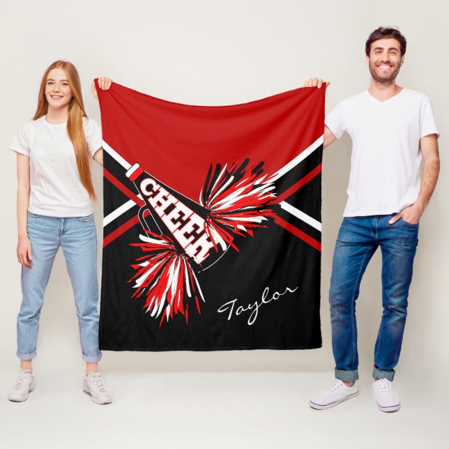 Cheer Cheerlead 📣 - Red, Black, White Fleecefilt (På plats)