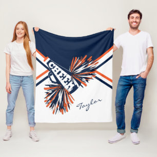 Cheer CheerLeader 📣 - flottan, Orange, White Fleecefilt