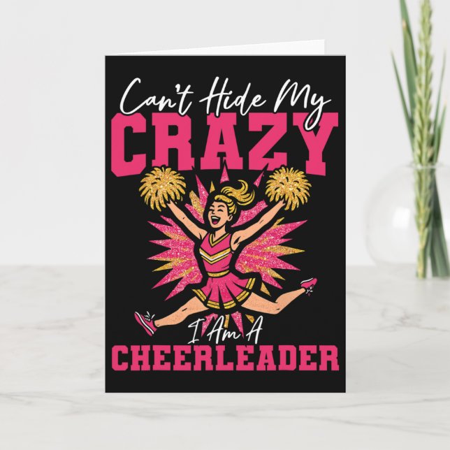 Cheer Cheerleading Kan Inte Dölja Min Galenskap Ja Kort (Framsida)