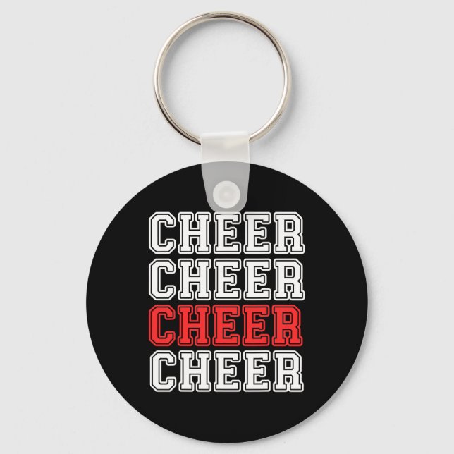 Cheer Cheerleading Lag För Cheerleader Squad Tjej Nyckelring (Framsida)