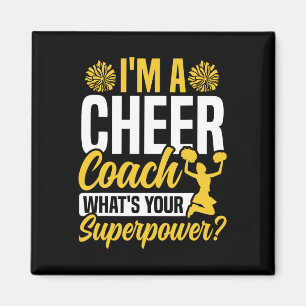 Cheer Cheerleading Tränare Jag Är En Cheer Tränare Magnet