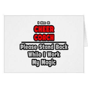 Cheer Coach... Arbeta med min magi. Hälsningskort