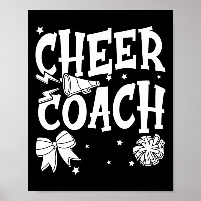 Cheer Coach Cheerleading Tränare  Poster (Framsidan)
