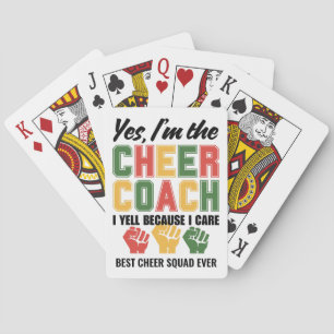 CHEER COACH I Yell för jag bryr mig om Anpassnings Casinokort