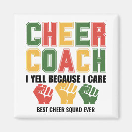 CHEER COACH I Yell för jag bryr mig om Anpassnings Magnet