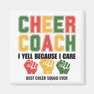 CHEER COACH I Yell för jag bryr mig om Anpassnings Magnet