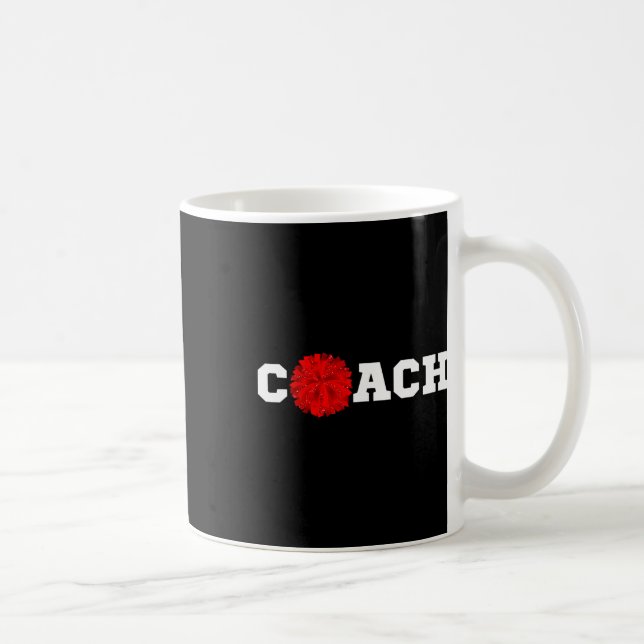 Cheer Coach Present Cheerleading Cheerleader Röd P Kaffemugg (Höger)
