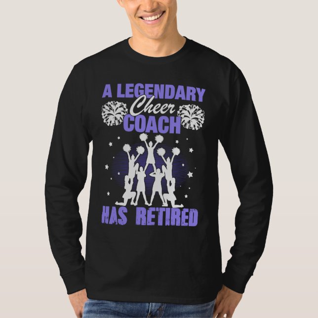 Cheer Coach Retired Cheerleading Cheering Team T Shirt (Framsida)