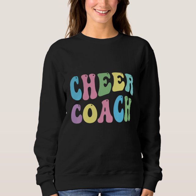 Cheer Coach Retro Best Cheer Coach Ever Cheerleade T Shirt (Framsida)