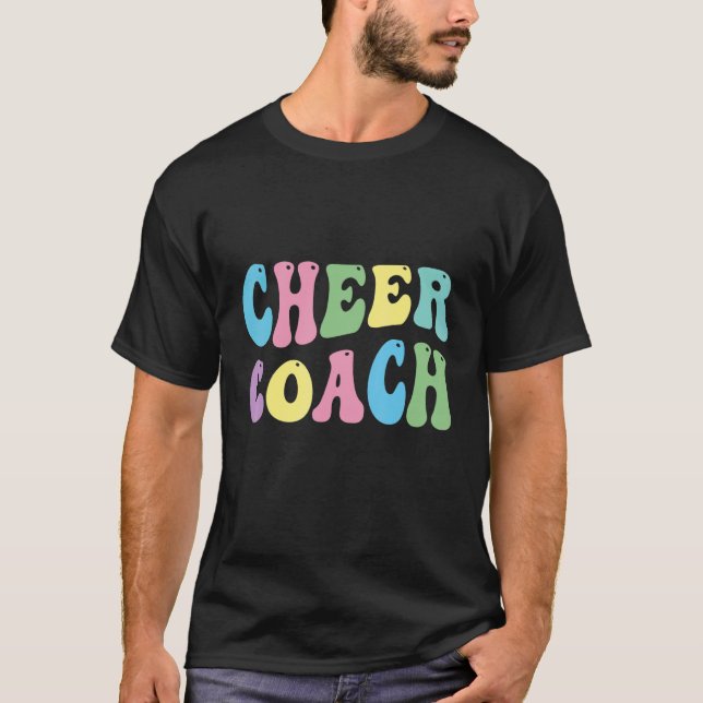 Cheer Coach Retro Best Cheer Coach Ever Cheerleade T Shirt (Framsida)