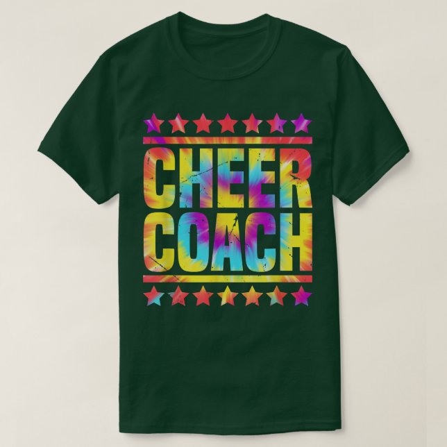 Cheer Coach Tie Dye Funny Design Cute Cheer Coach T Shirt (Design framsida)