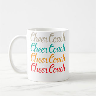 Cheer Coach Typografi För Cheerleading Co Kaffemugg