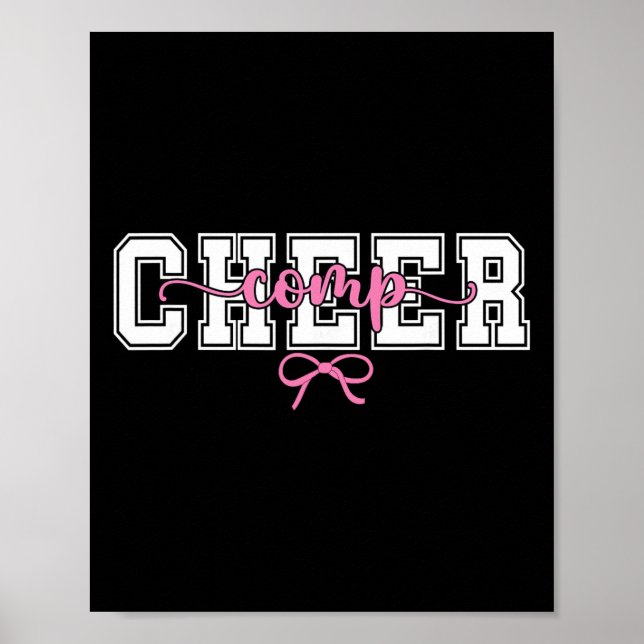 Cheer Comp Day Cheerleader Tävling Dag Coquett Poster (Framsidan)