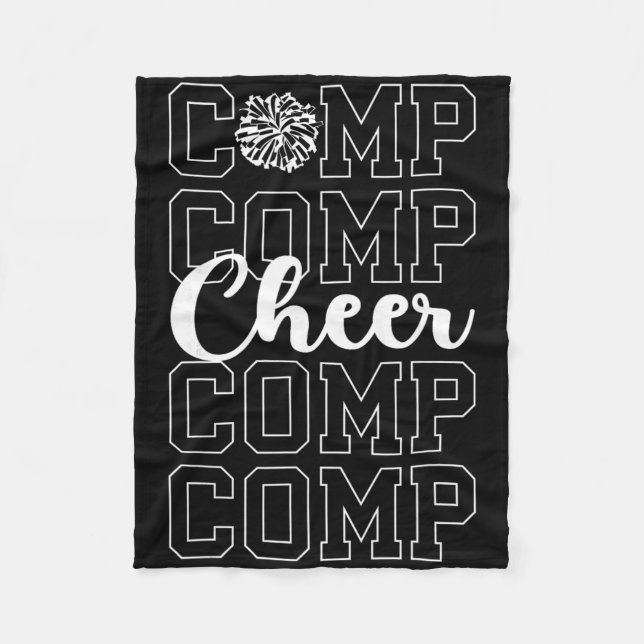 Cheer Comp Day Cheerleading Competition Day Cheerl Fleecefilt (Framsidan)