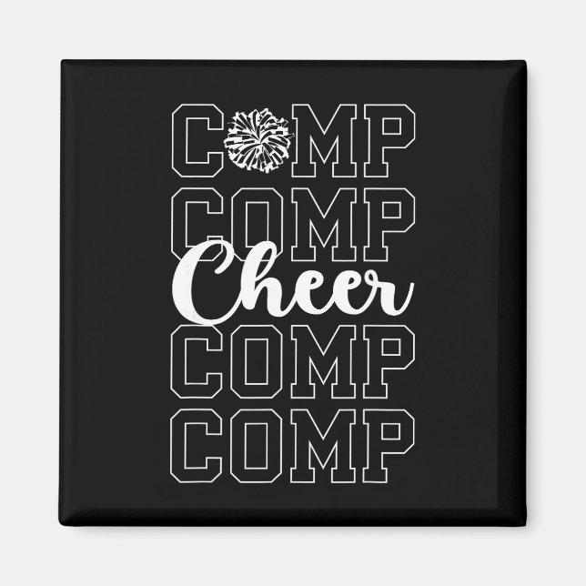 Cheer Comp Day Cheerleading Competition Day Cheerl Magnet (Framsidan)