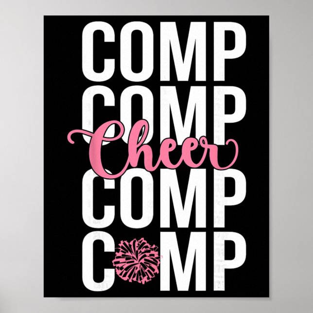 Cheer Comp Day Cheerleading Competition Day Cheerl Poster (Framsidan)