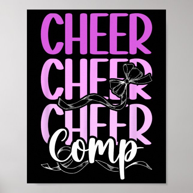 Cheer Comp Day Cheerleadingstävling Dag Cheerl Poster (Framsidan)