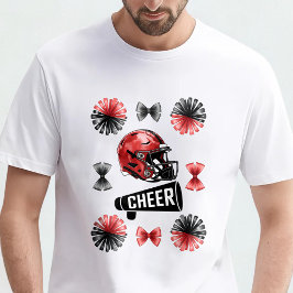 Cheer Coquette Bow American Football Hösten T Shirt