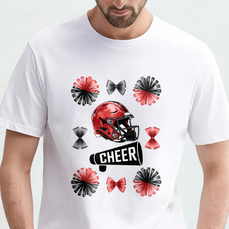 Cheer Coquette Bow American Football Hösten T Shirt