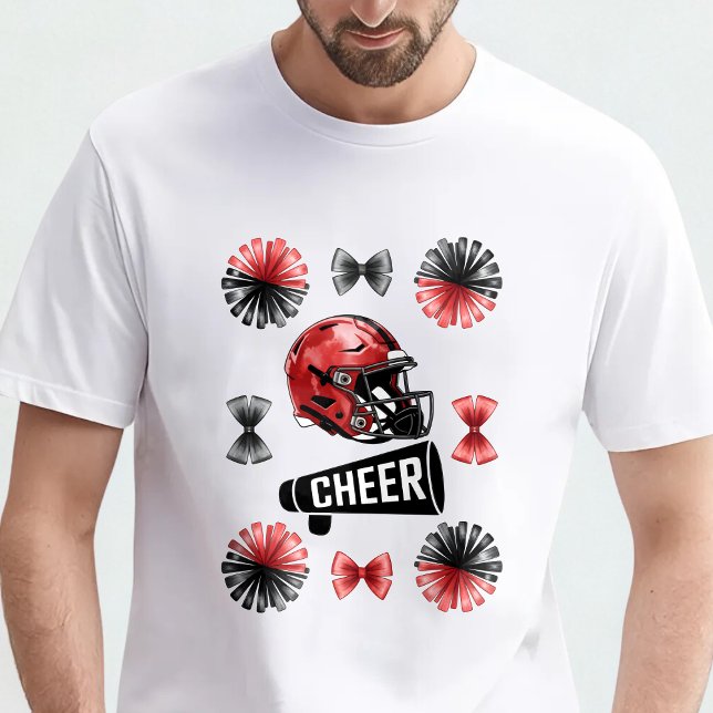 Cheer Coquette Bow American Football Hösten T Shirt (Skapare uppladdad)
