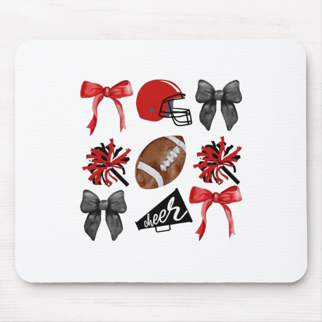 Cheer Coquette Bow American Footll Autumn Thanksgi Musmatta (Framsidan)