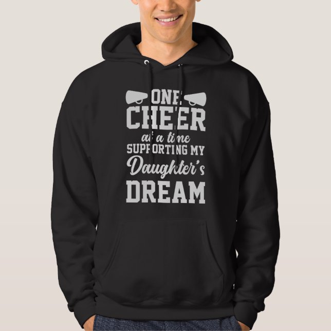 Cheer Dad Cheerleading Cheerleader Support Daughte Hoodie (Framsida)