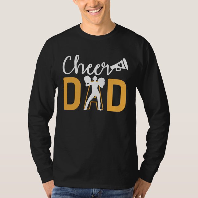 Cheer Dad Cheerleading Man Cheerleader T Shirt (Framsida)