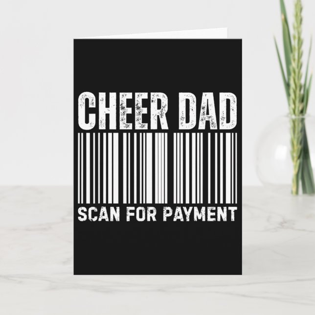 Cheer Dad Scan For Payment Cheerleading  Kort (Framsida)