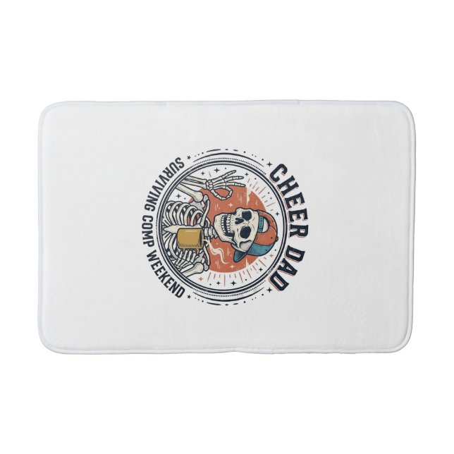 Cheer Dad Surviving Comp Weekend Skeleton Shirt_1 Badrumsmatta (Framsidan)