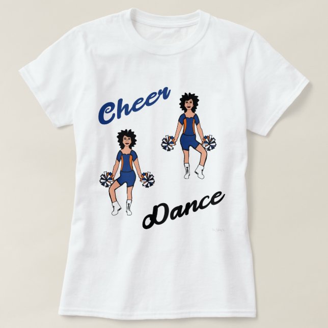 Cheer/ Dance T-Shirt (blå Oranger) (Design framsida)