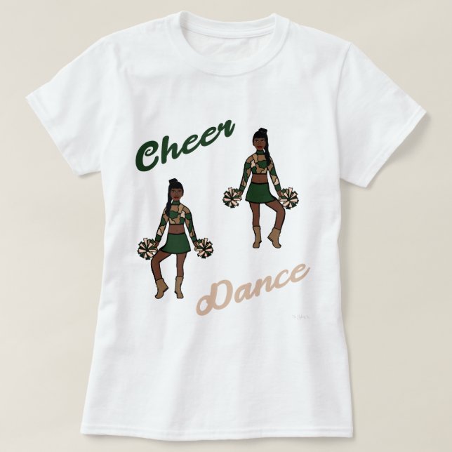 Cheer/Dance T-Shirt Grönt Camo) (Design framsida)