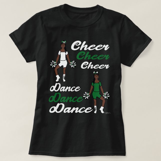Cheer/ Dance T-Shirt (Grönt White) (Design framsida)