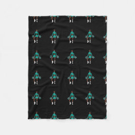 Cheer/ Dancer Fleece Blanket Aqua Spark
