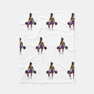 Cheer/ Dancer Fleece Blanket Lila Gult Camo