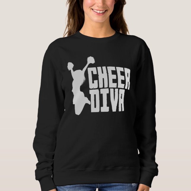 Cheer Diva  Cheerleading Cheerleader T Shirt (Framsida)