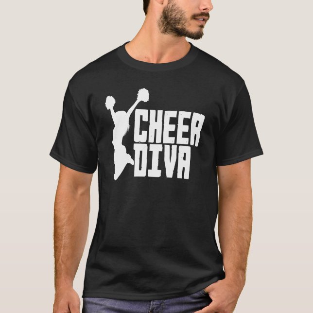 Cheer Diva Cheerledande CheerLedare T Shirt (Framsida)