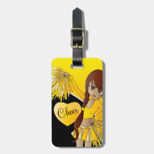Cheer Diva Gult Cheerleader Bagagebricka