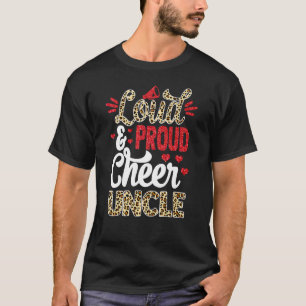 Cheer farbror Biggest Fläkt Leopard Print and Pom T Shirt