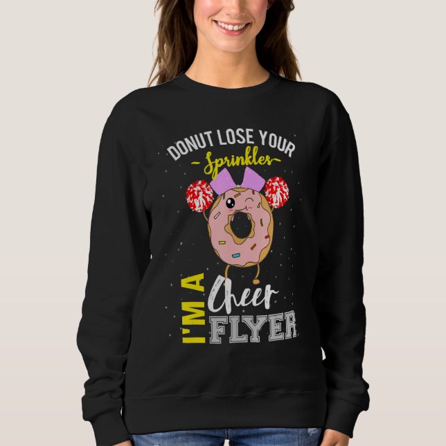 Cheer Flyer Cheerlead Donut CheerLedare Quote T Shirt (Framsida)