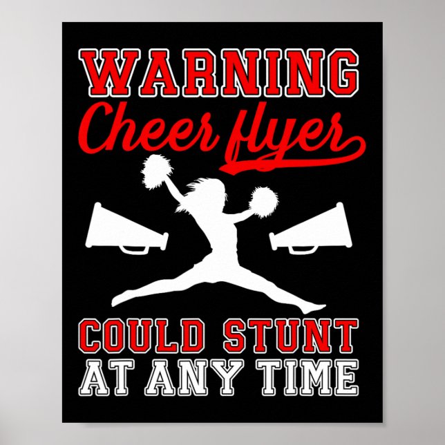 Cheer Flyer kunde stunta när som helst Cheerleader Poster (Framsidan)
