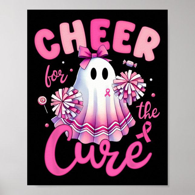Cheer för bröstcancer Hallo Poster (Framsidan)