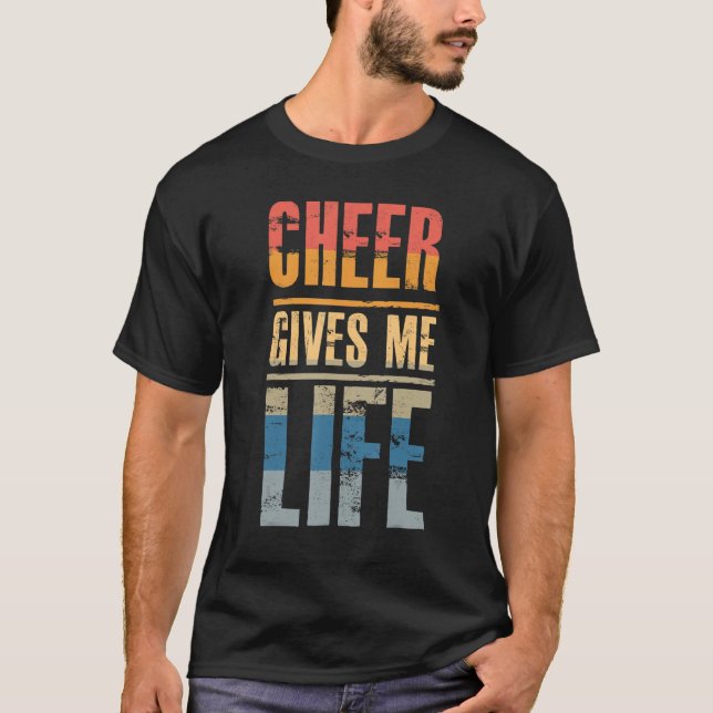 Cheer Ge Me Life CheerLedare citat Humor Sa T Shirt (Framsida)