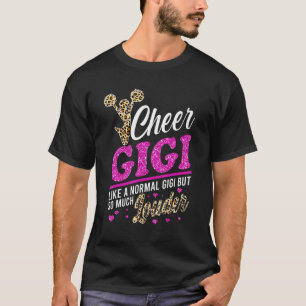Cheer Gigi Biggest Fläkt Leopard Print and Pom Pom T Shirt