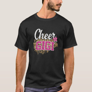 Cheer Gigi Biggest Fläkt Leopard Print and Pom Pom T Shirt
