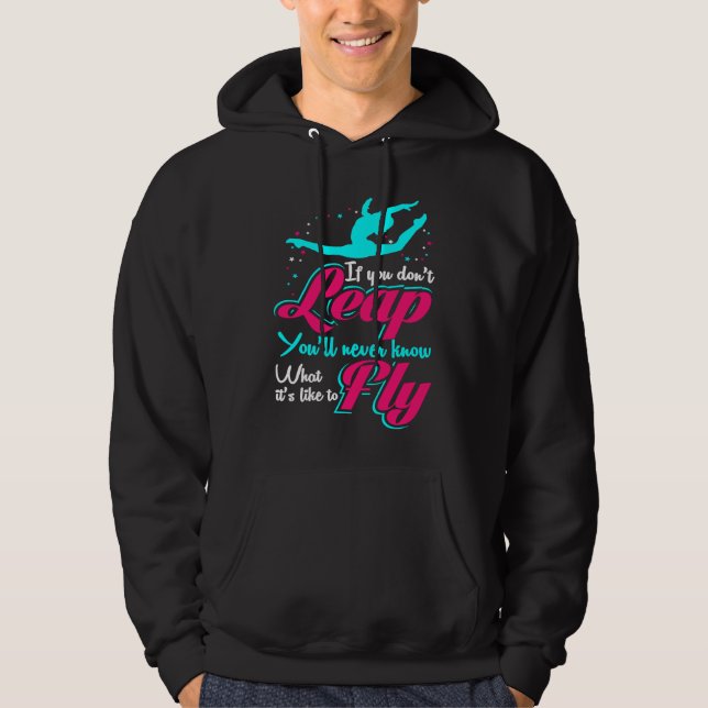 Cheer Girl Loves Tumbling Cheerleading Camp Cheerl Hoodie (Framsida)