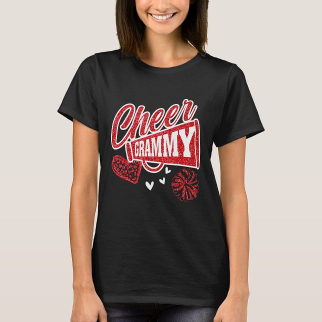 Cheer Grammy Biggest Fläkt Leopard Print and Pom P T Shirt (Framsida)
