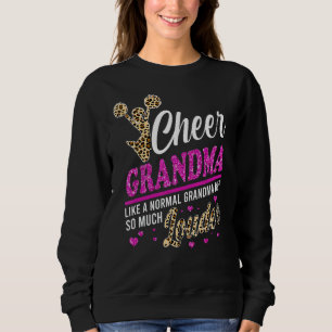 Cheer Grandma Biggest Fläkt Leopard Print and Pom T Shirt