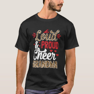 Cheer Grandma Biggest Fläkt Leopard Print and Pom T Shirt
