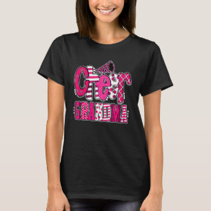 Cheer Grandma Biggest Fläkt Leopard Print and Pom  T Shirt